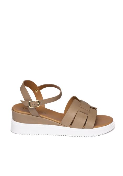 Taupe leather sandal YUNA MARSELLA | FZ-318VIT-TAUPE